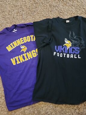 Minnesota Vikings Purple & Black Short Sleeve Tees